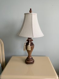 Vintage Brown Table Lamp With Tassel And Shade