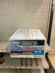 New In Box Stainless Steel Chimney Cap (9x13 Inches Blue)