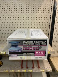 New In Box Galvanized Chimney Cap (9x13 Inches Pink)