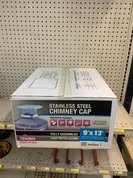 New In Box Stainless Steel Chimney Cap (9x13 Inches Blue)