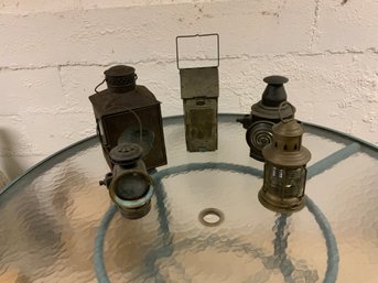 Grouping Of Vintage Metal Lanterns 5 PCS.