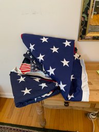 Lot Of 3 US Flags, Different Sizes