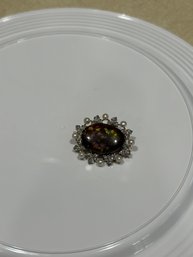 14kt Beautiful Gold Pearl & Diamond Gemstone Brooch
