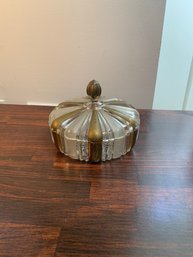 Gold And Glass Candy Dish