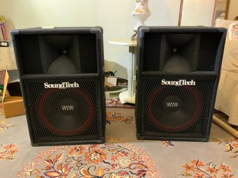 Pair Of Sountech Speakers, Made In USA