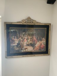 Antique Reproduction Italian Print In Plastic Frame, 38x33