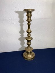 Heavy Tall Brass Candlestick