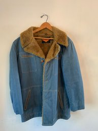 Vintage Niagara Denim And Fur Lines Jackret, Size 40