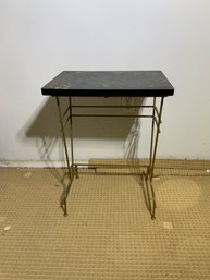 Wood Top Metal Base Table