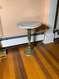 Marble Top Table With Brass Base