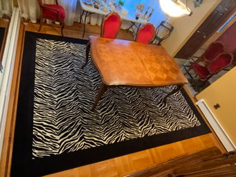 Contemporary Black & White Zebra Print Area Rug
