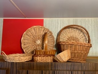 Assembled Group Of Wicker Baskets