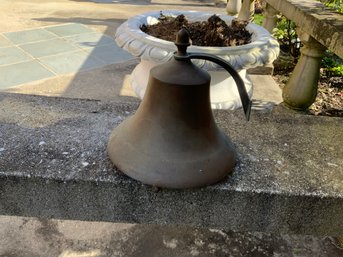 Vintage Heavy Patinaed Brass Bell