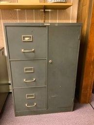 Steelmaster Metal File Cabinet With Three Drawers & 3 Shelves