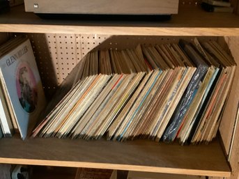 Shelf Of Vintage LPs / Records / Vinyl Includes Blues, Big Bands & Pop