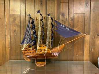 Beautiful 'Acapulco' Wooden Multiple Masted Model Sailing Ship