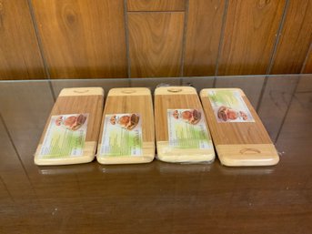 Four Land O Lakes Wooden Cutting Boards / Cheese Trays  - New In Plastic