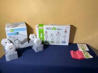Nintendo Wii Fit Plus & Everest Fit Workout Pac For Wii - In Boxes