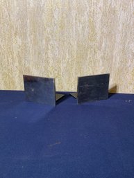 Pair Of Stainless Steel Metal Bookends
