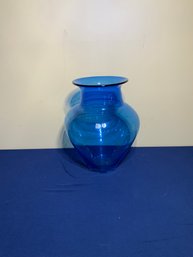 Beautiful Blenko Hand Made Blue Glass Vase