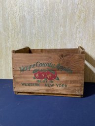 Wayne Country Apples Wood Crate