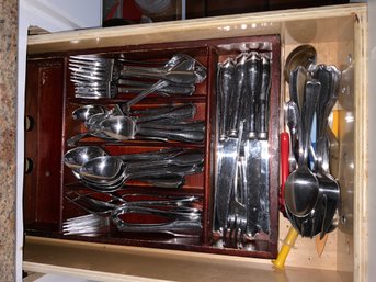 Large Grouping Of Flatware And Serving Utensils - Includes Reed & Barton Stainless 4