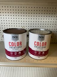 Lot Of 2 Sealed Color Solutions Interior Latex Flat Black Paint