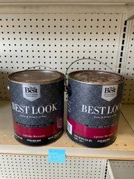 Lot Of 2 Sealed Best Look Exterior Acrylic Latex Extra Deep Base Paint