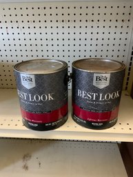 Lot Of 2 Sealed Best Look Exterior Acrylic Latex Neutral Base Paint