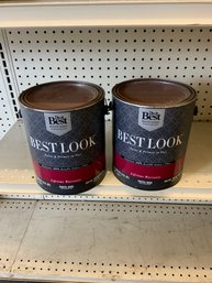 Lot Of 2 Sealed Best Look Exterior Acrylic Latex Flat Pastel Base Paint