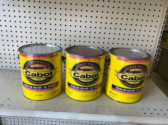 Lot Of 3 Sealed Cabot Problem Solver Oil Primer 8511 White