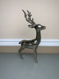 Silve Metal Deer Figurine