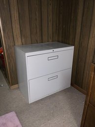 Grey Metal 2-drawer Filing Cabinet