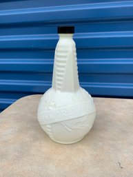 1939 New York World's Fair Milk Glass Globe Bottle