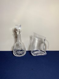 Lot Of 2 Glass Decanters