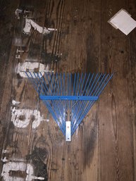 Blue Color Spring Brace 22 Flat Steel Tines Rake