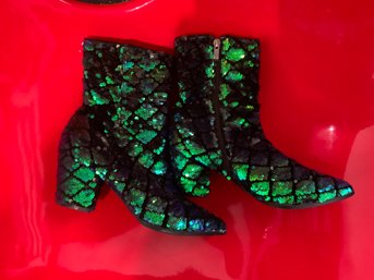 Fabulous Sequined Ankle Boots Size 10 By Michael Antonio