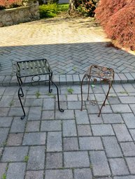 Lot Of 2 Outdoor Plant Stand Metal