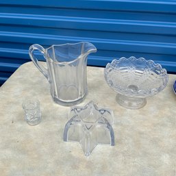 4 Pc Lot Vintage Glass Pieces