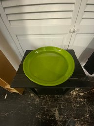 Large Green Round Bakeware, Made In Portugal