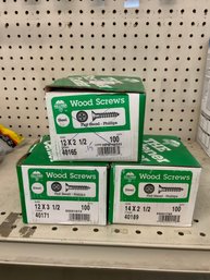 Lot Of Assorted New Wood Screws (a10)