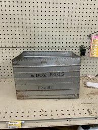 Vintage Metal Egg Crate