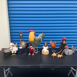 9 Pc Lot Of Assorted Chicken/hen/rooster Item Lots