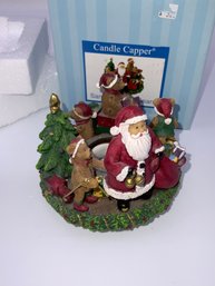 Santa & Teddy Bears Candle Capper New In Box/ Opened