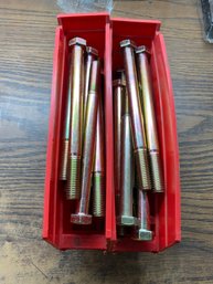 Lot Of 2 Brass Metal Hex Bolts (f1)