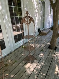 Rustic Style 3 Tier Metal Outdoor Plant Stand