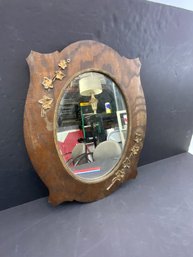 Vintage Wood Boarder Wall Hanging Mirror