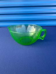 Vintage Green Uranium/green Depression Glass Bowl/pitcher *see Description*