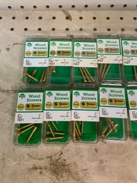 Lot Of 12 New Packs Of Wood Screws (s4)