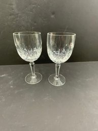 Set Of 2 Crystal Wine Glasses